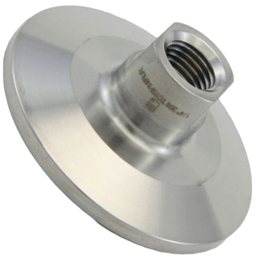 Flare Adapter-Tri Clover Complete 1.5" Cap x 1/4" Female Flare 304 Stainless Steel