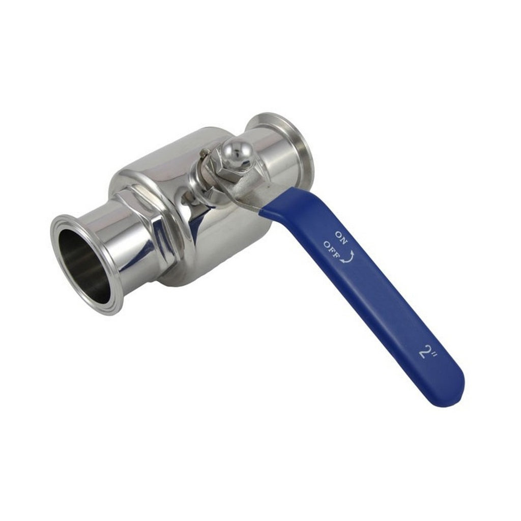 Economy Ball Valve-Tri Clover Complete 2" Caps 304 Stainless Steel