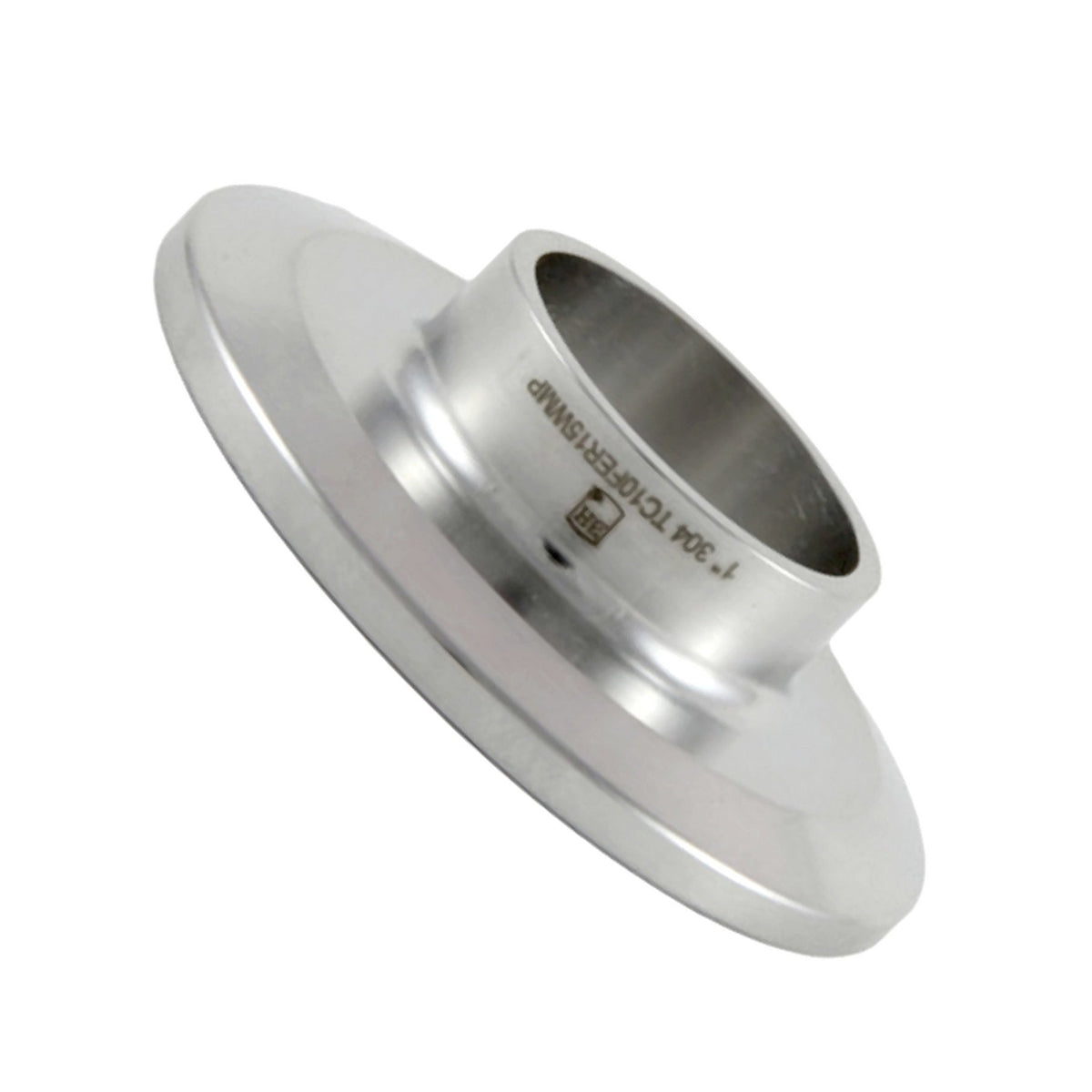 Weld-In Ferrules, Tri Clover Compatible 1" Cap x 1/2" L, 304 Stainless Steel