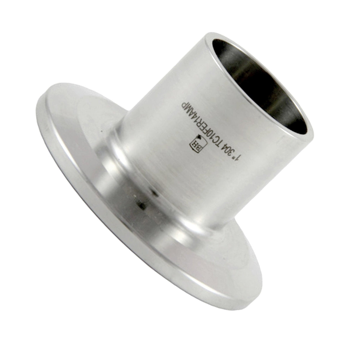Weld-In Ferrules, Tri Clover Compatible 1" Cap x 1.125" L, 304 Stainless Steel