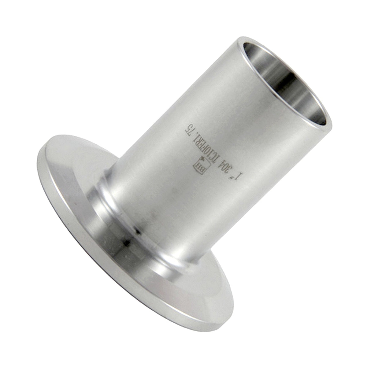 Weld-In Ferrules, Tri Clover Compatible 1" Cap x 1.75" L, 304 Stainless Steel