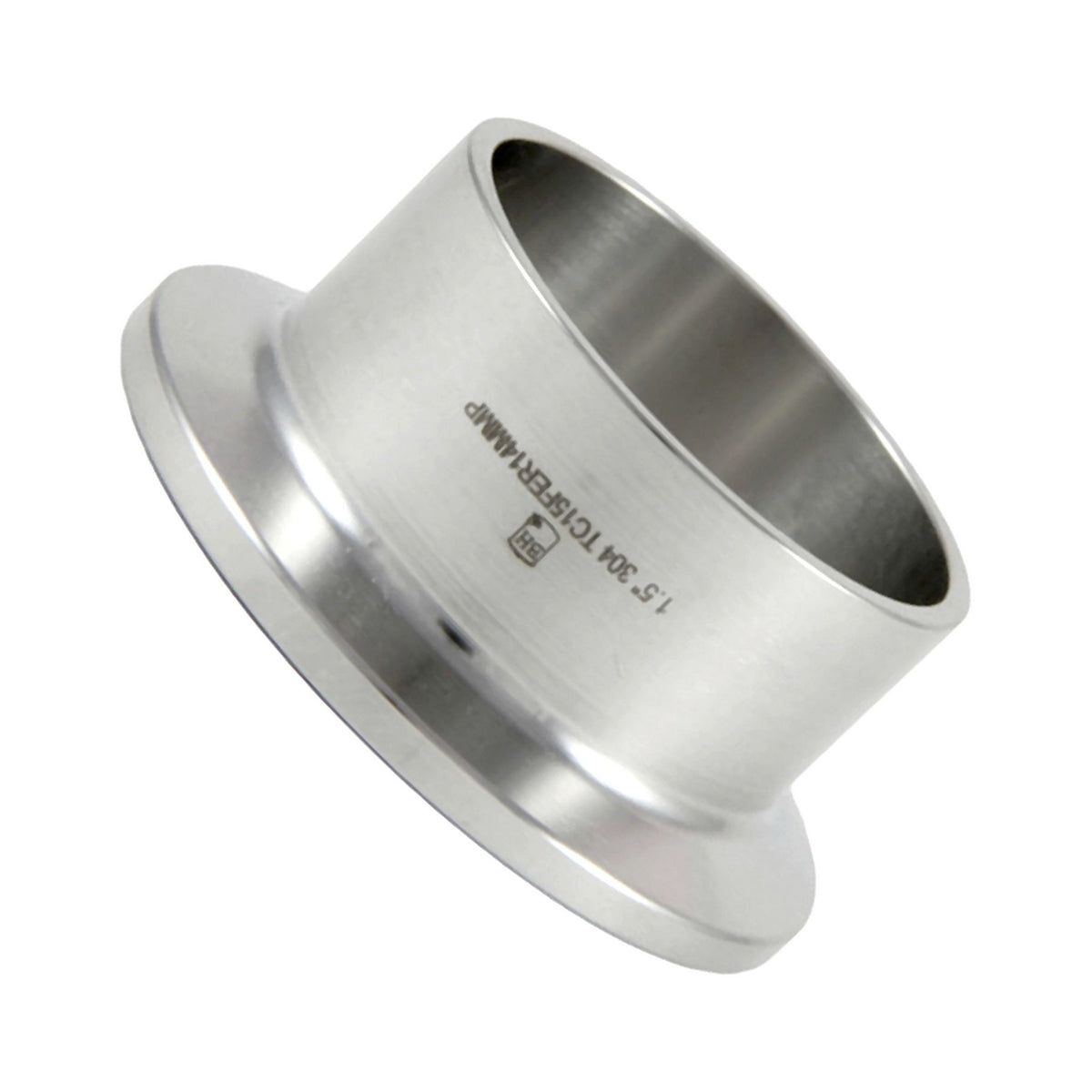 Weld-In Ferrules, Tri Clover Compatible 1.5" Cap x .846" L, 304 Stainless Steel