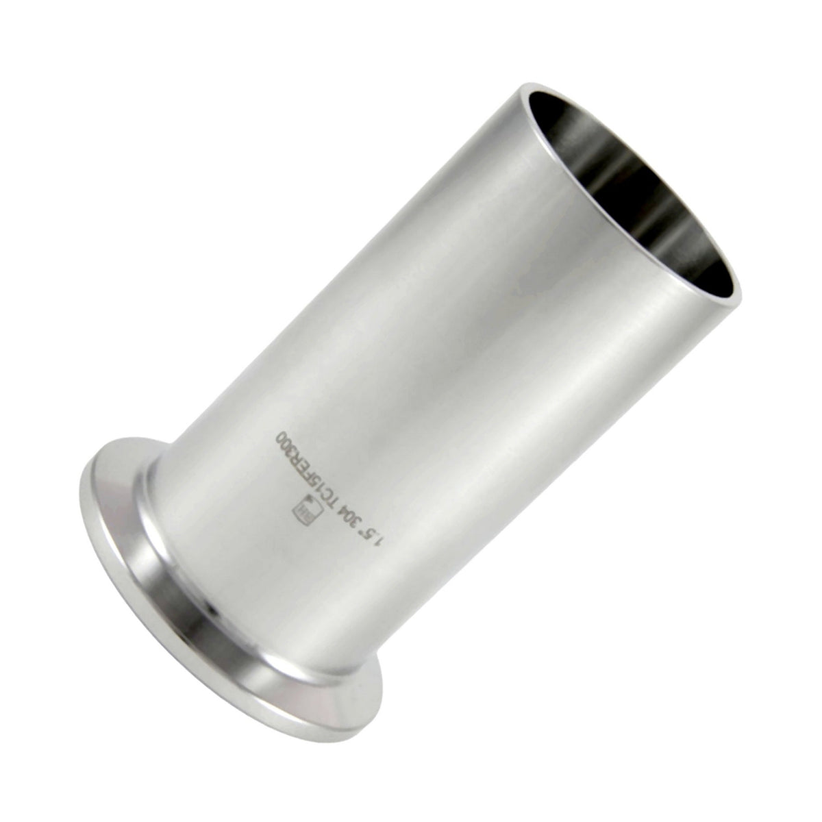 Weld-In Ferrules, Tri Clover Compatible 1.5" Cap x 3" L, 304 Stainless Steel