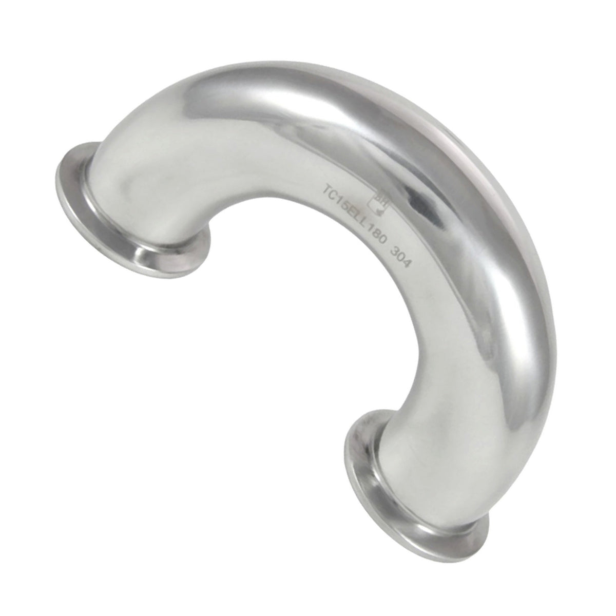 180° U-Bend Tube-Tri Clover Complete 1.5" Caps 304 Stainless Steel