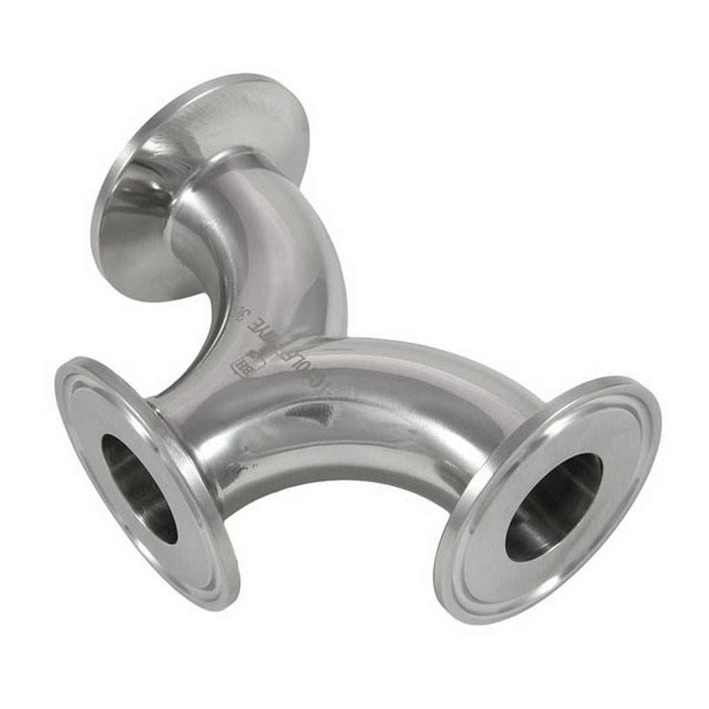 90° "Y" Tee-Tri Clover Complete 1" Caps 304 Stainless Steel