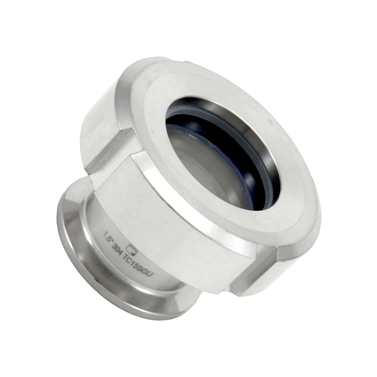 Process Sight Glass-Tri Clover Complete 1.5" Cap 304 Stainless Steel