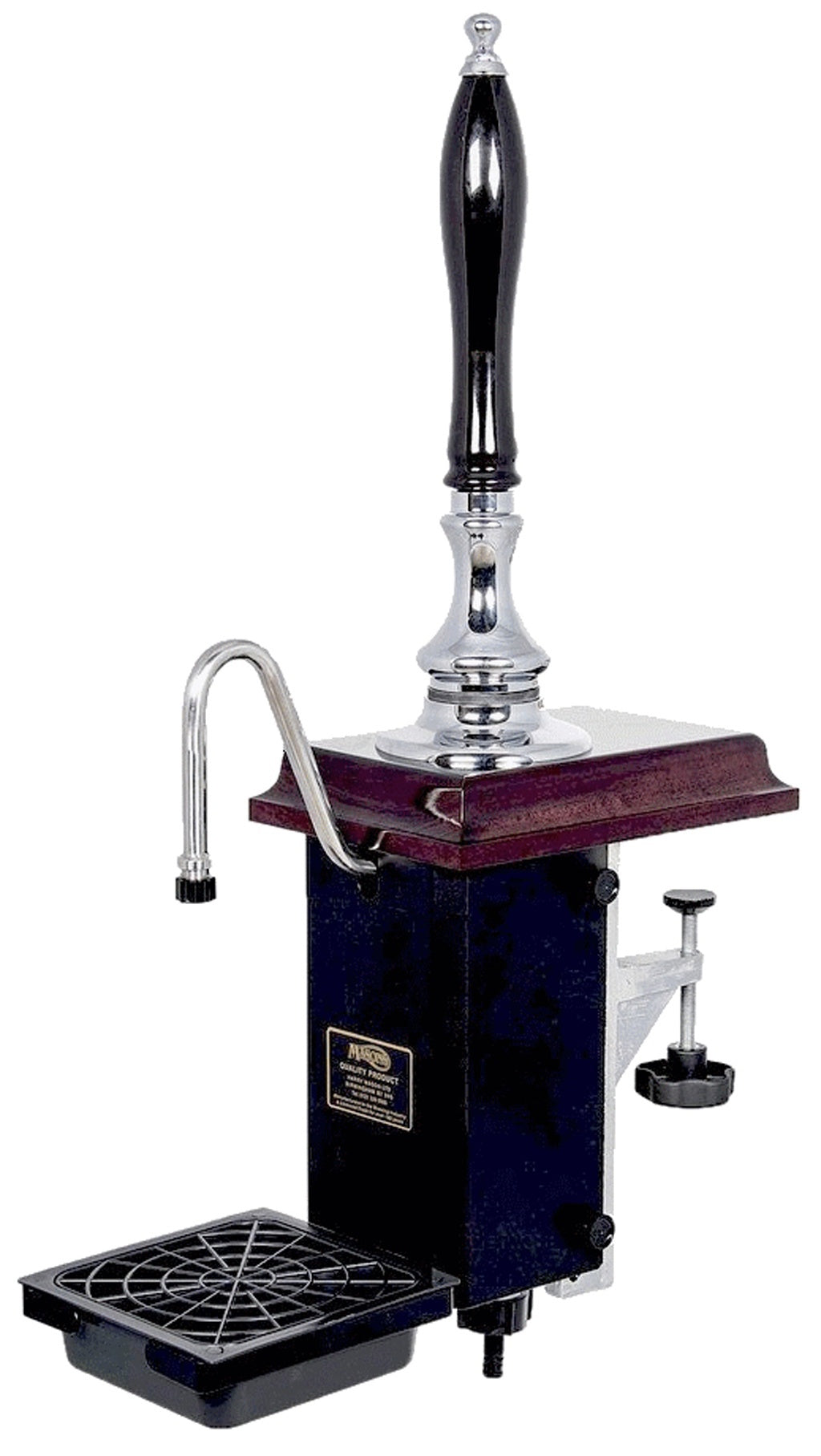 Masons Aston Clamp-On Beer Engine with Water Cooling Jacket, 1/4 Pint Cylinder, Chrome