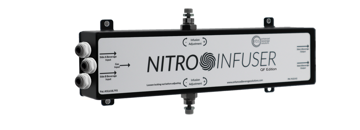 Nitro Infuser QF Dual, angled view showing quick-fit connections