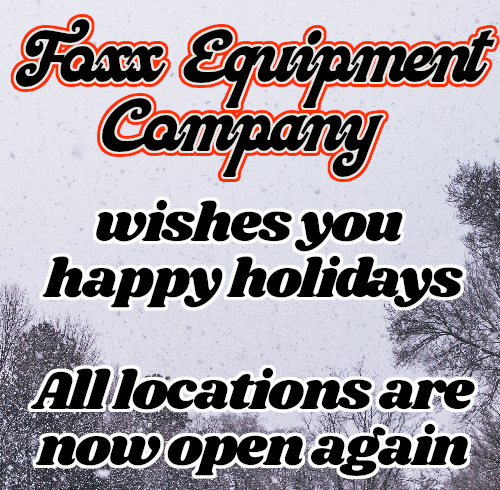 Foxx will be closed on 12/25, 12/26, and 1/1