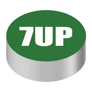 ID CAP-ROUND, GREEN/WHITE (7-UP)