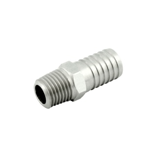 HOSE BARB ADAPTER, 3/8"B x 1/8"MPT (S/S)