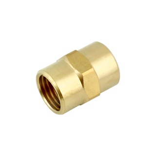 HEX COUPLING, 1/4"FPT x 1/4"FPT (BRASS)