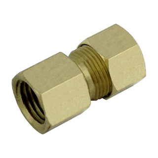 COMPRESSION CONNECTOR, 3/8"C x 1/4"FPT (BRASS)