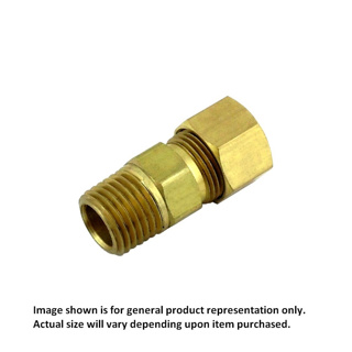 COMPRESSION CONNECTOR, 3/8"C x 1/4"MPT (BRASS)