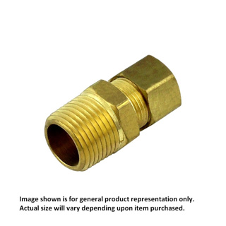 COMPRESSION CONNECTOR, 3/8"C x 3/8"MPT (BRASS)