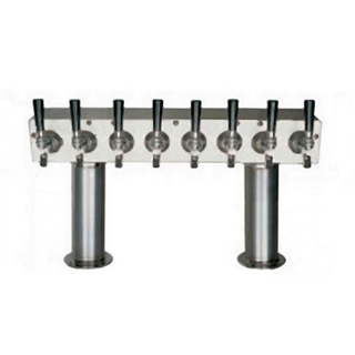 PASSTHRU TOWER, 8-FCT 3"-DIA. AIR (S/S-W/CHROME FCTS)