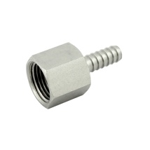HEX ADAPTER, 3/8"FPT x 1/4"B (304 S/S)