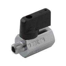 BALL VALVE, 1/8"MPT x 1/8"FPT (PLATED BRASS)