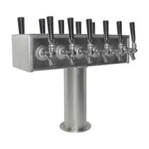 DUAL-SIDED "T" TOWER,  4"-DIA. 12-FCT GLYCOL (S/S-W/CHOME ACCESSORIES))