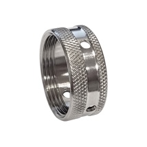 FAUCET COUPLING RING-KNURLED (S/S)