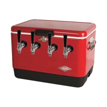 COLD PLATE DISPENSER, 4-FCT 54-Qt. (RED) 304 S/S