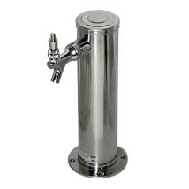NSF COLUMN, 3"DIA. 1-FCT GLYCOL (CHROME PLATED FAUCETS)