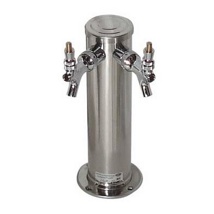 NSF COLUMN, 3"DIA. 2-FCT GLYCOL (CHROME PLATED FAUCETS)
