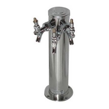 NSF COLUMN, 3"DIA. 3-FCT GLYCOL (CHROME PLATED FAUCETS)